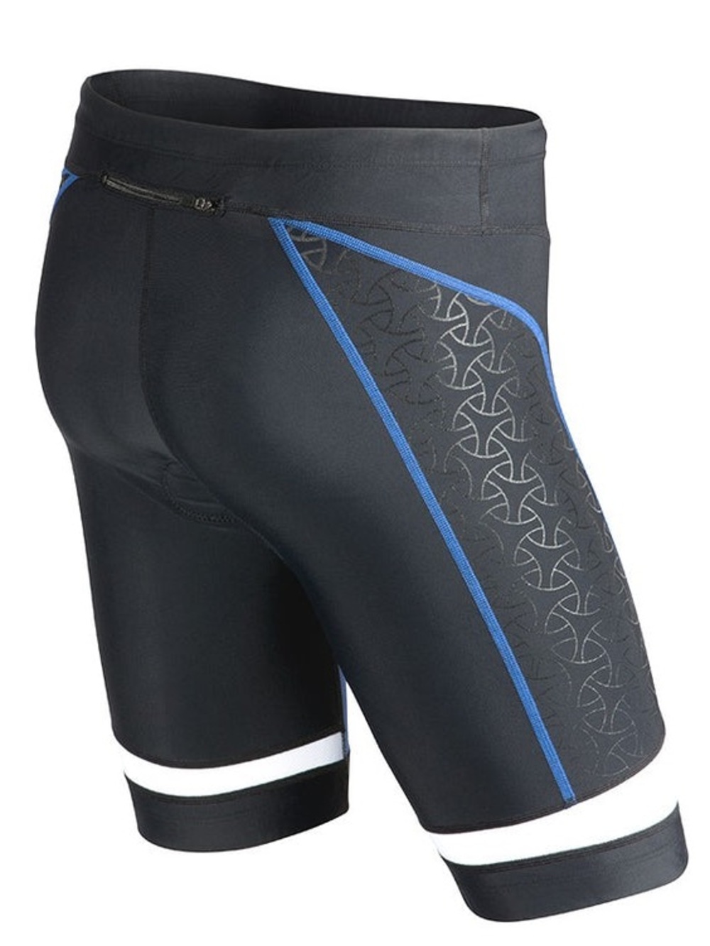 Black & Blue Padded Triathalon Shorts - TYR